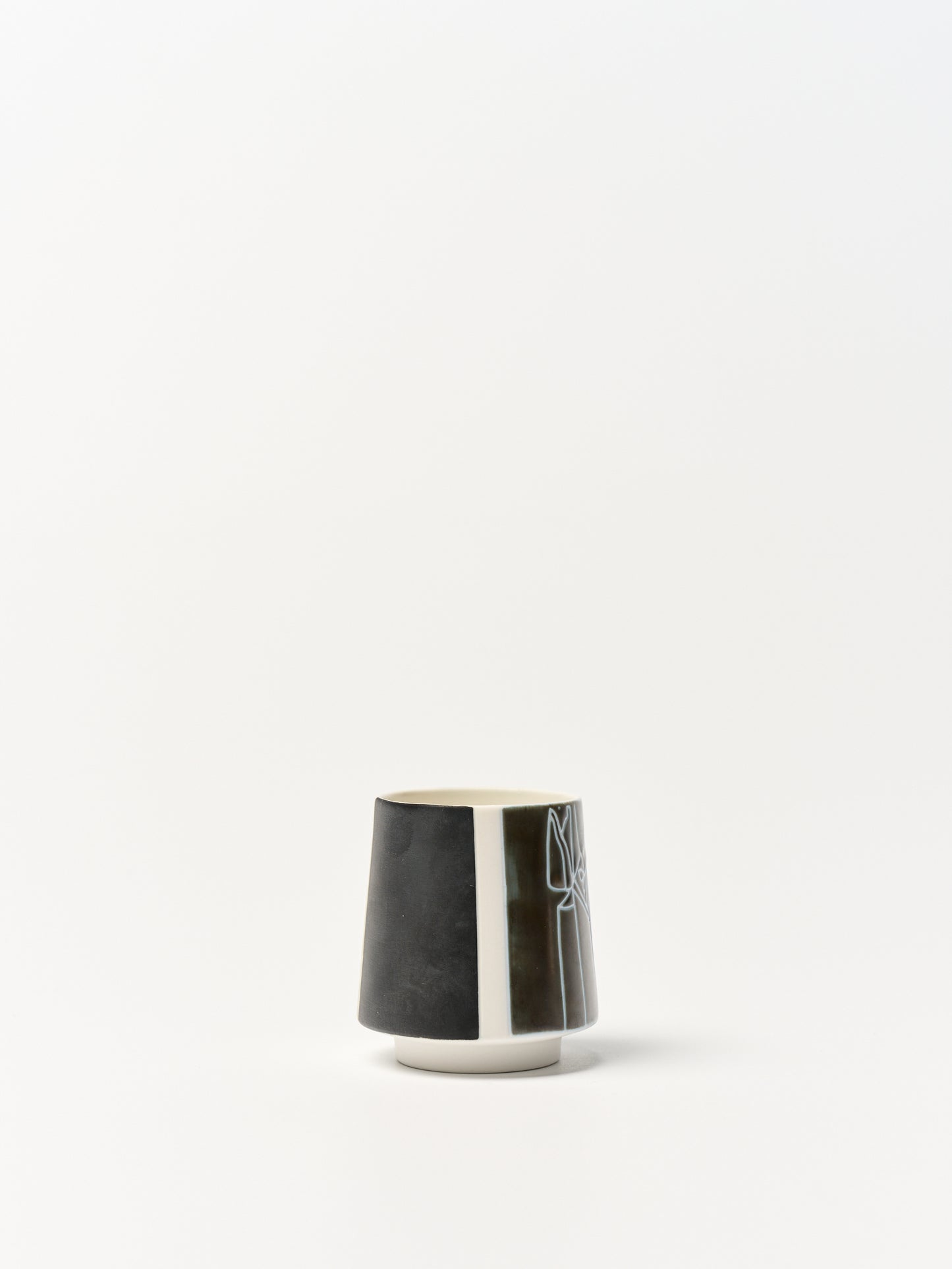 Breathe | Porcelain Tumbler - Geometric Relief Glaze by Cenotaph