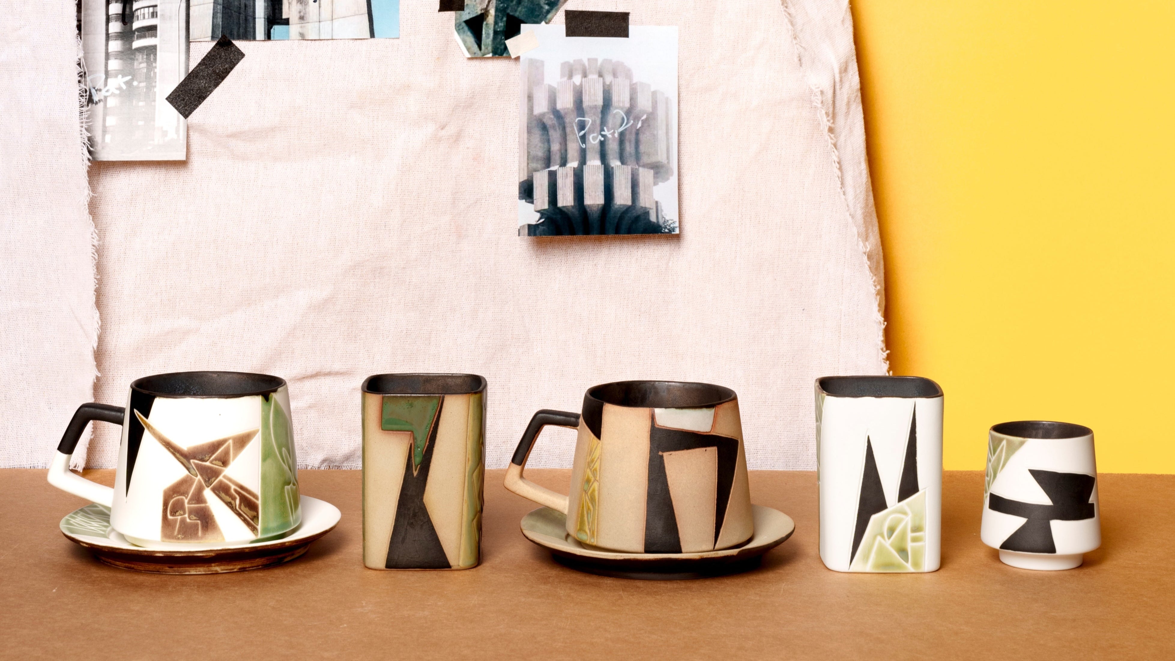 Breathe Porcelain Tumbler - Geometric Relief Glaze | Cenotaph