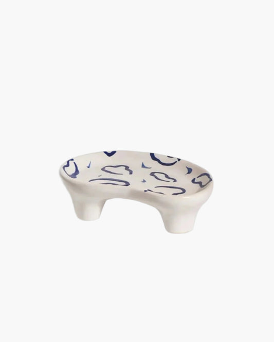 Cloud Motif Jewelry Tray | Handcrafted Ceramic Dish - Painted Glaze by Alex