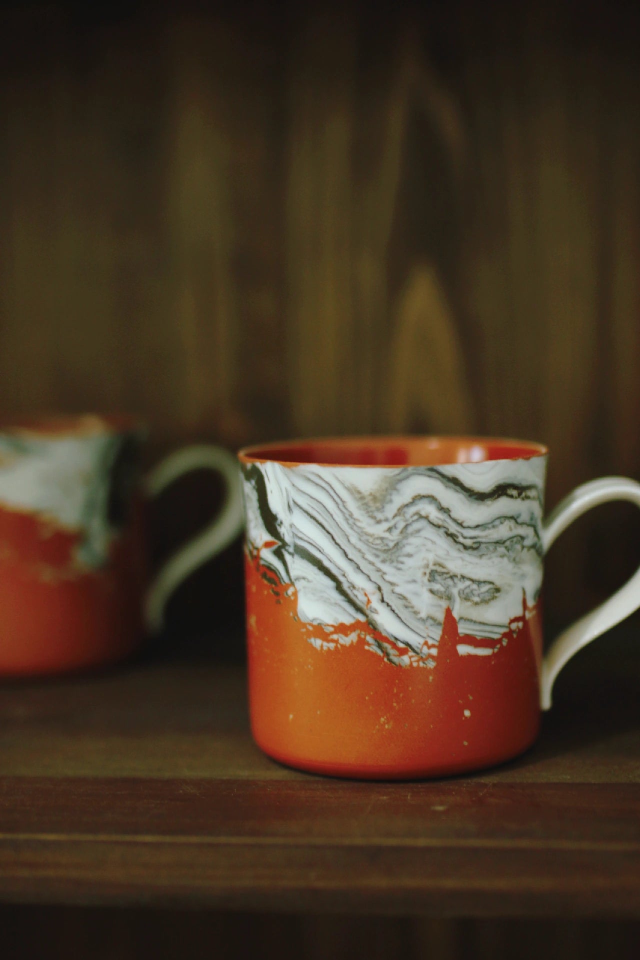 Brown Coffee Mug - Layered Clay by Zhuchen