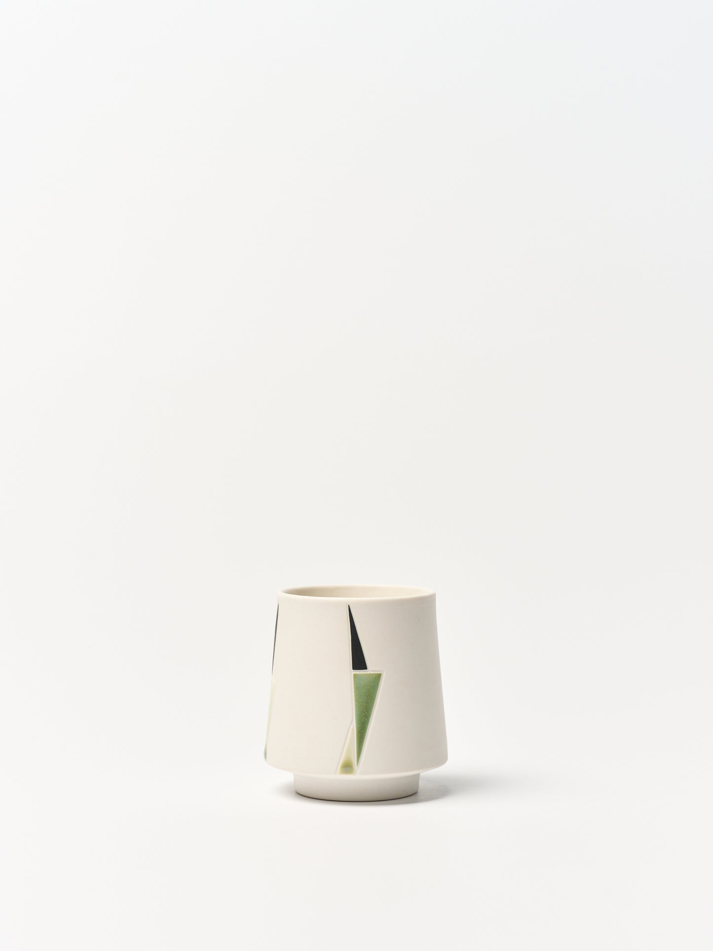 Breathe | Porcelain Tumbler - Geometric Relief Glaze by Cenotaph