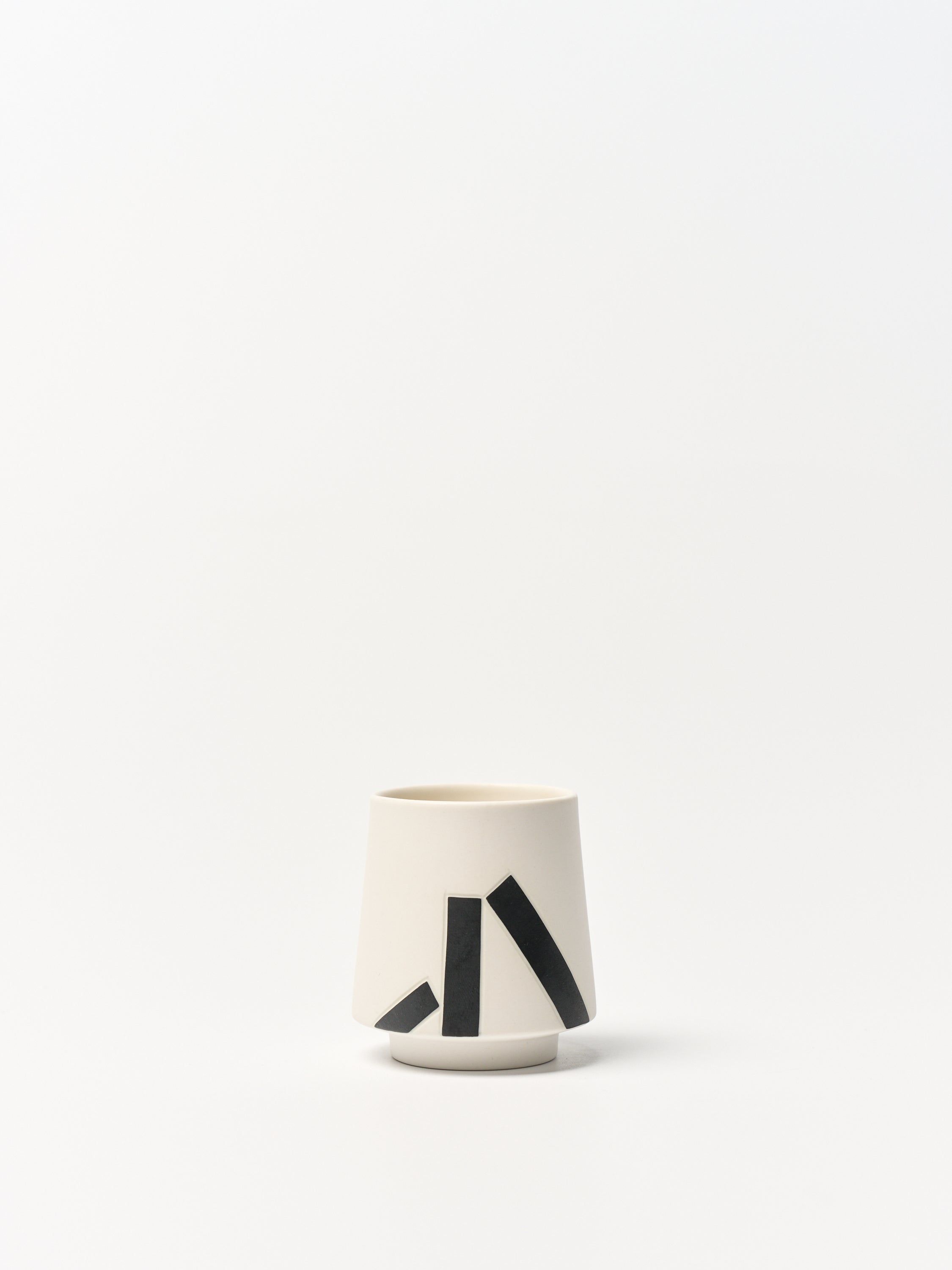 Breathe Porcelain Tumbler - Geometric Relief Glaze | Cenotaph