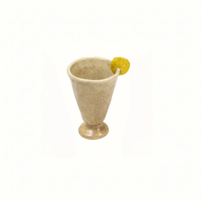 Citrus Delight Goblet Set | Handcrafted Ceramic - Playful Fruit Accents by Niki