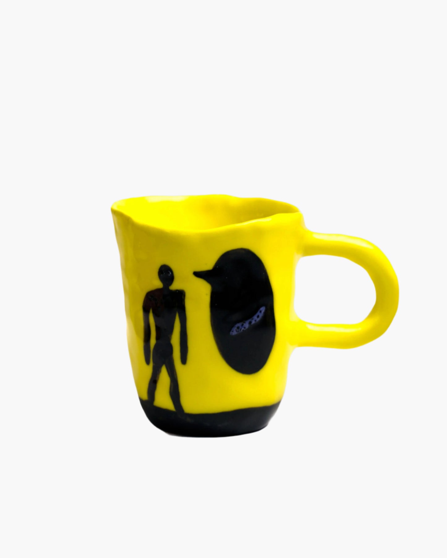 Venom Grip Mug | Black & Yellow Ceramic Cup - Rebel Brushwork by S.T.