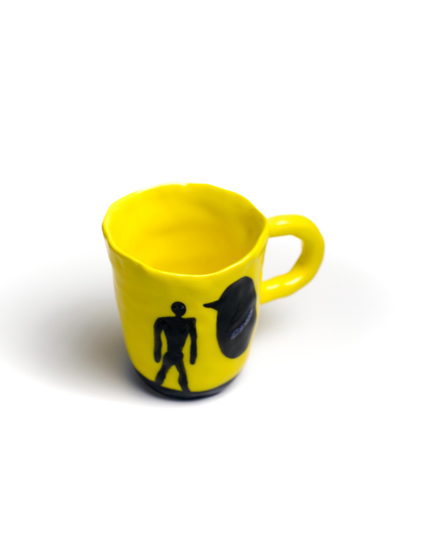 Venom Grip Mug | Black & Yellow Ceramic Cup - Rebel Brushwork by S.T.