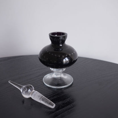 Sculptural glass diffuser bottle in black or yellow, 100ml - source image 4