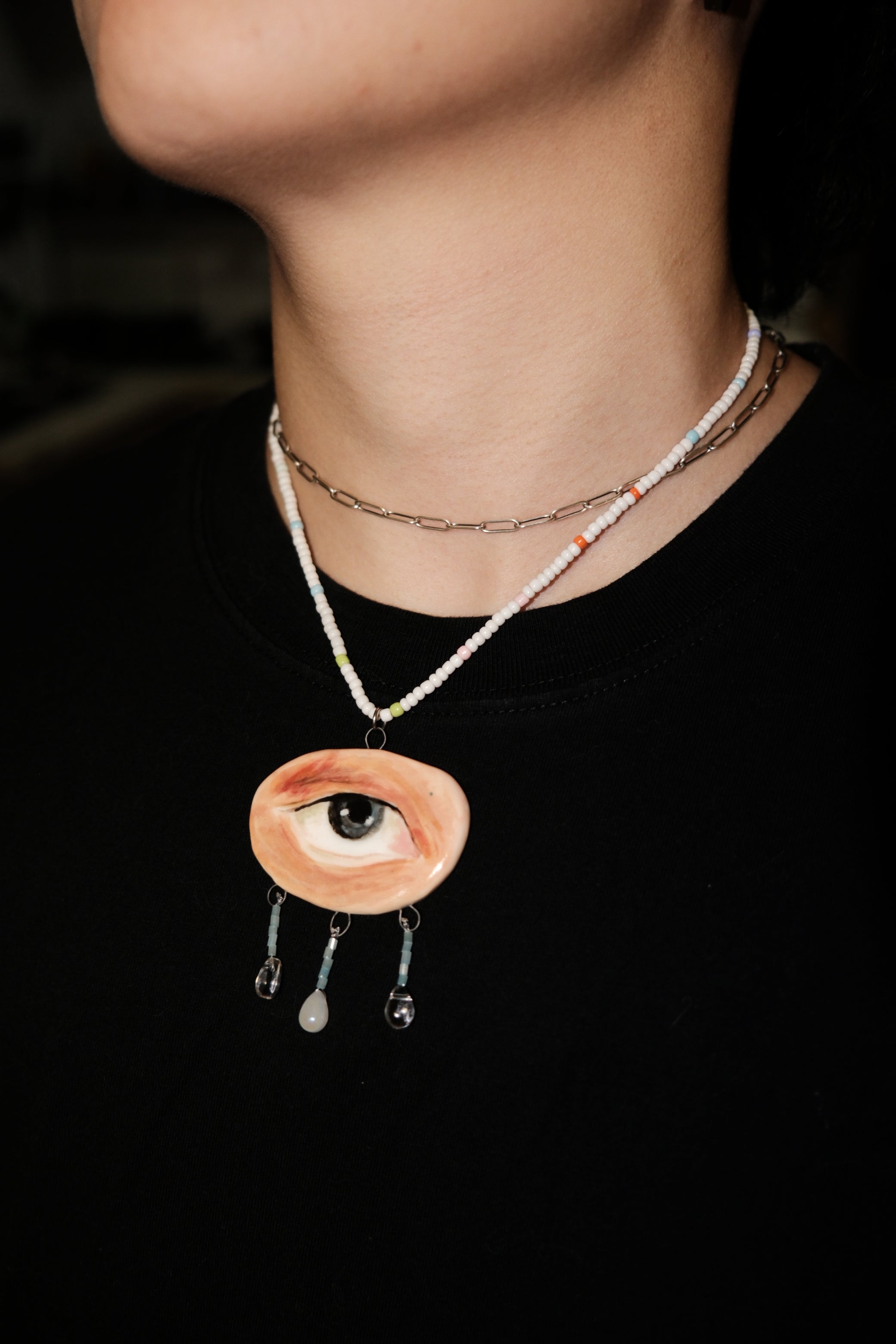Ceramic Beaded Necklace by Fanxi – Potari Studio