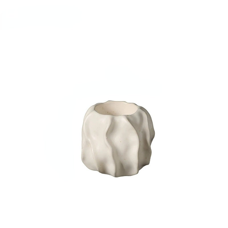 Ripple Candle Holder Collection | Porcelain - Sculptural Hand-Carving by Niki