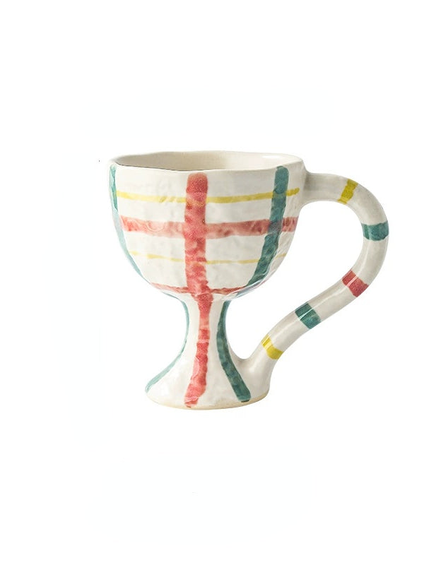 Wild Harmony Goblet Set | Hand-Painted Ceramic - Organic Forms by Alex