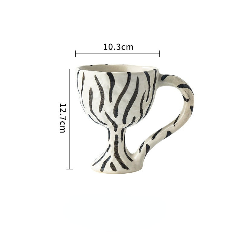 Wild Harmony Goblet Set | Hand-Painted Ceramic - Organic Forms by Alex