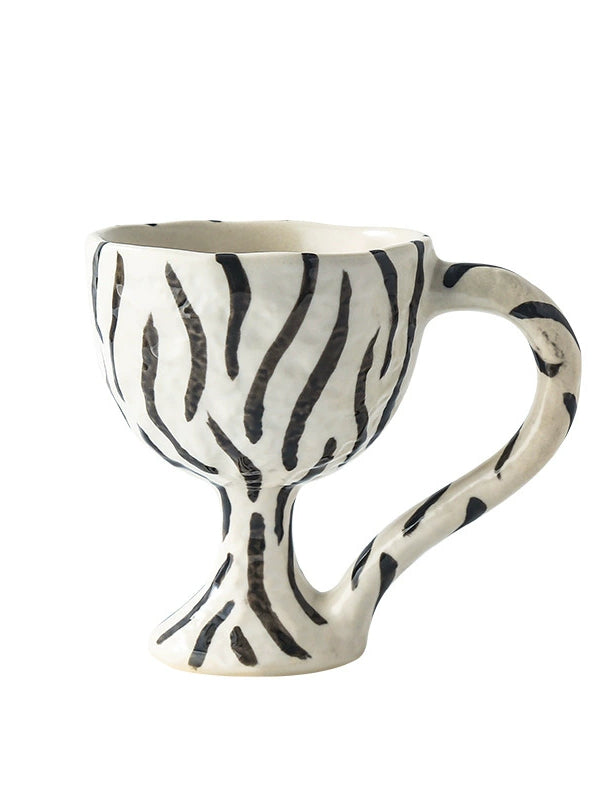 Wild Harmony Goblet Set | Hand-Painted Ceramic - Organic Forms by Alex