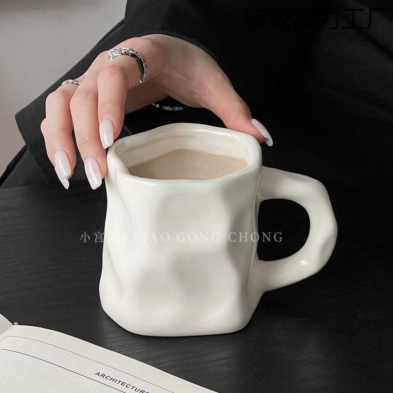 Midnight Star Chalice | Ceramic with Metallic Inlay & Pearl by